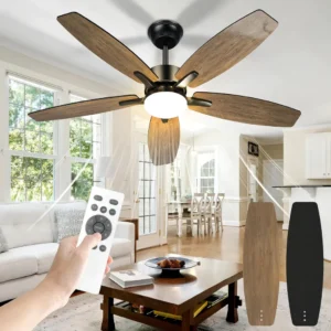 Ventilador de teto com LED e controle remoto